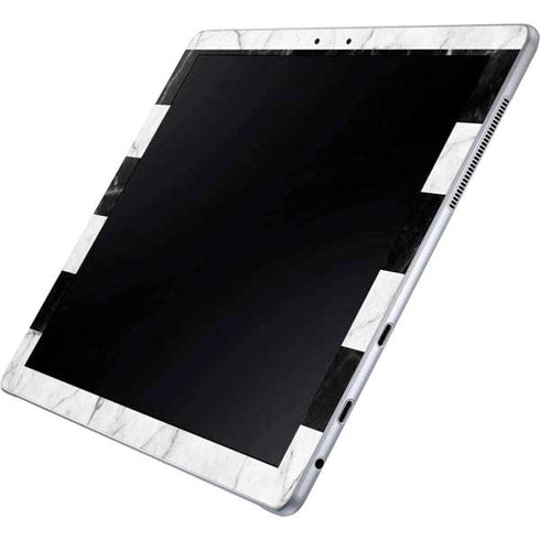 Black and White Striped Marble Galaxy Book 12in Skin