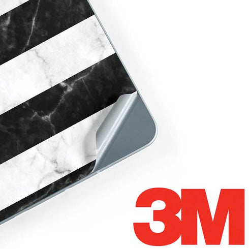 Black and White Striped Marble Galaxy Book 12in Skin