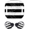 Black and White Striped Marble Galaxy Buds Pro Skin
