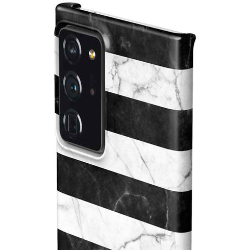 Black and White Striped Marble Galaxy Note20 Ultra 5G Lite Case