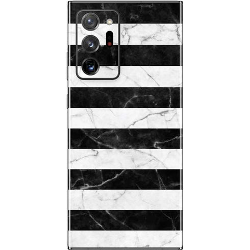 Black and White Striped Marble Galaxy Note20 Ultra 5G Skin