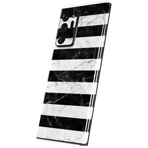 Black and White Striped Marble Galaxy Note20 Ultra 5G Skin
