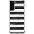 Black and White Striped Marble Galaxy S21 FE Clear Case