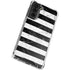 Black and White Striped Marble Galaxy S21 FE Clear Case
