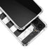 Black and White Striped Marble Galaxy S21 FE Clear Case