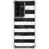 Black and White Striped Marble Galaxy S21 Ultra 5G Clear Case