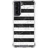 Black and White Striped Marble Galaxy S22 Clear Case