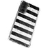 Black and White Striped Marble Galaxy S22 Clear Case