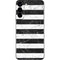 Black and White Striped Marble Galaxy S22 Plus Skin