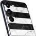 Black and White Striped Marble Galaxy S22 Plus Skin