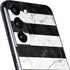 Black and White Striped Marble Galaxy S22 Skin