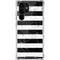 Black and White Striped Marble Galaxy S22 Ultra Clear Case