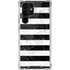 Black and White Striped Marble Galaxy S22 Ultra Clear Case