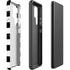 Black and White Striped Marble Galaxy S22 Ultra Pro Case