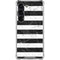 Black and White Striped Marble Galaxy S23 Clear Case