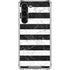 Black and White Striped Marble Galaxy S23 Plus Clear Case