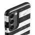 Black and White Striped Marble Galaxy S23 Plus Pro Case