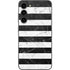 Black and White Striped Marble Galaxy S23 Plus Skin