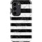 Black and White Striped Marble Galaxy S23 Pro Case