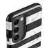 Black and White Striped Marble Galaxy S23 Pro Case