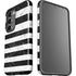 Black and White Striped Marble Galaxy S23 Pro Case