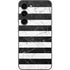 Black and White Striped Marble Galaxy S23 Skin