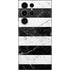 Black and White Striped Marble Galaxy S23 Ultra Skin