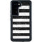 Black and White Striped Marble Galaxy S23 Waterproof Case