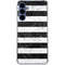 Black and White Striped Marble Galaxy S24 Clear Case