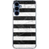 Black and White Striped Marble Galaxy S24 Clear Case