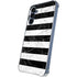Black and White Striped Marble Galaxy S24 Clear Case