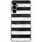 Black and White Striped Marble Galaxy S24 Plus Clear Case