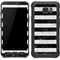 Black and White Striped Marble Galaxy S7 Active Skin