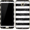 Black and White Striped Marble Galaxy S7 Edge Skin