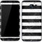 Black and White Striped Marble Galaxy S7 Skin