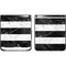 Black and White Striped Marble Galaxy Z Flip Skin