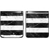 Black and White Striped Marble Galaxy Z Flip Skin
