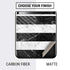 Black and White Striped Marble Galaxy Z Flip Skin