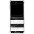 Black and White Striped Marble Galaxy Z Flip5 5G Clear Case