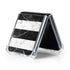 Black and White Striped Marble Galaxy Z Flip5 5G Clear Case