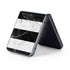 Black and White Striped Marble Galaxy Z Flip5 5G Skin
