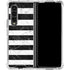 Black and White Striped Marble Galaxy Z Fold4 5G Clear Case