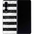 Black and White Striped Marble Galaxy Z Fold4 5G Skin