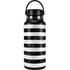 Black and White Striped Marble Hydro Flask 32oz Wide Mouth Skin