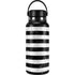 Black and White Striped Marble Hydro Flask 32oz Wide Mouth Skin