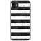 Black and White Striped Marble iPhone 11 Clear Case