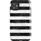 Black and White Striped Marble iPhone 11 Impact Case