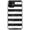 Black and White Striped Marble iPhone 12 Clear Case