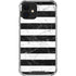 Black and White Striped Marble iPhone 12 Clear Case