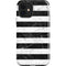 Black and White Striped Marble iPhone 12 Impact Case